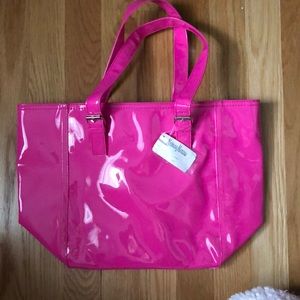 NM Pink patten leather tote